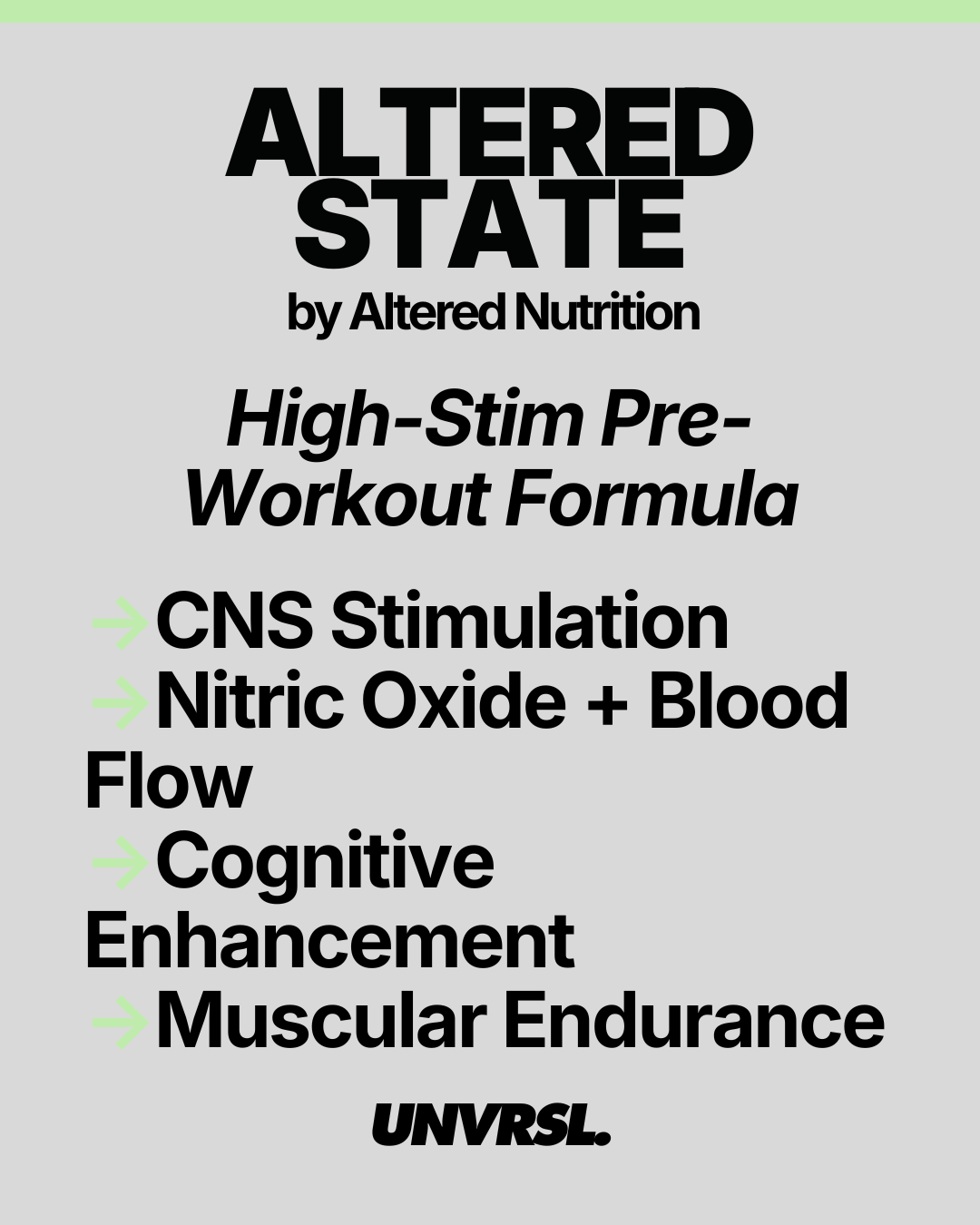 Altered Nutrition - Altered State High-Stim Pre Workout