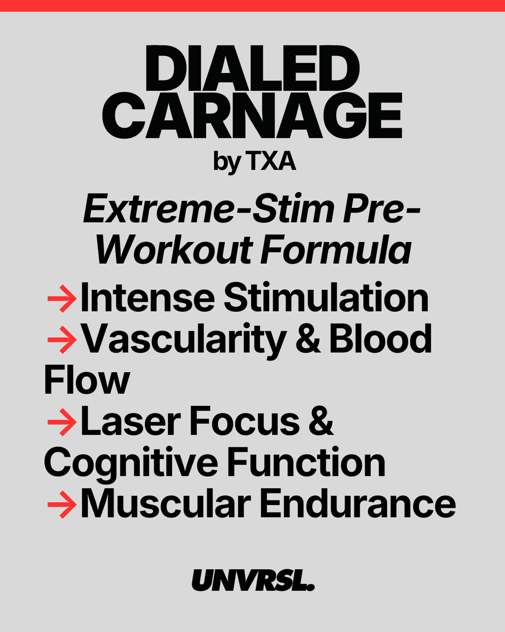 TXA Dialed Carnage Pre Workout