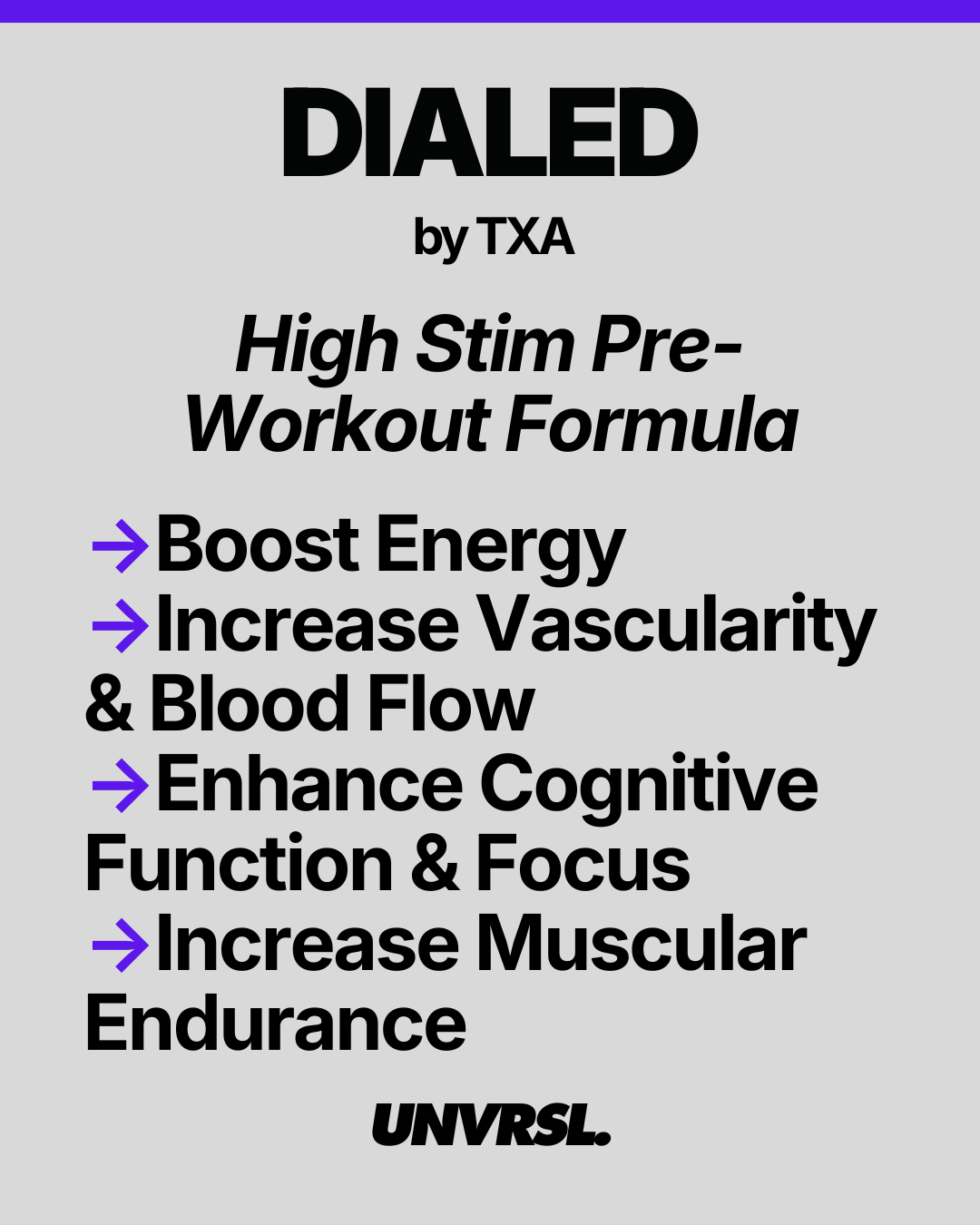 TXA - Dialed - Pre Workout