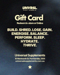 Universal Supplements Gift Card